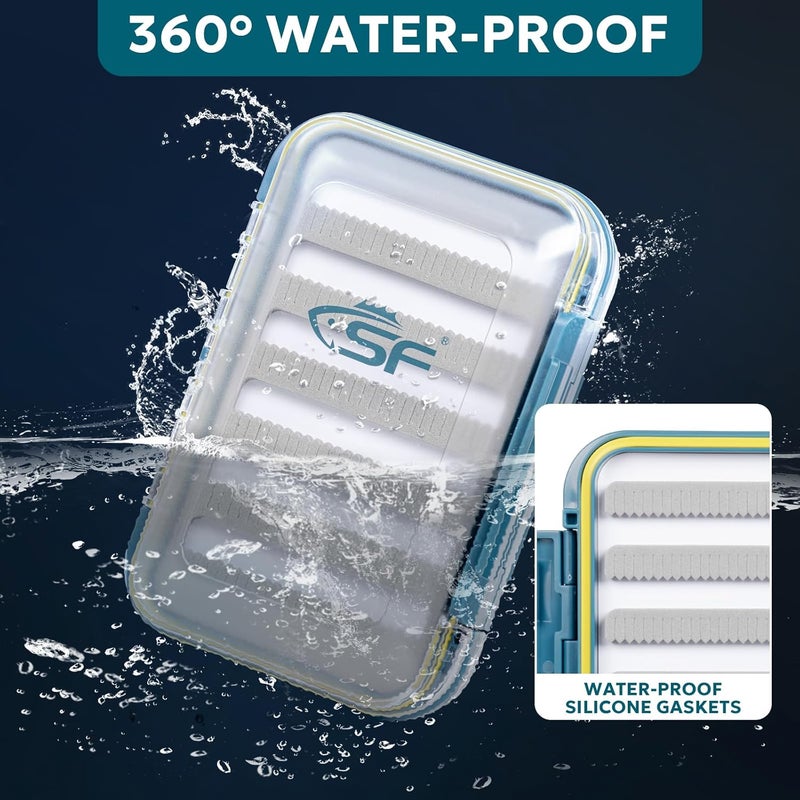 sf. Fly Fishing Silt Foam Waterproof Fly Box Double Side Clear Fishing Box - Image 5